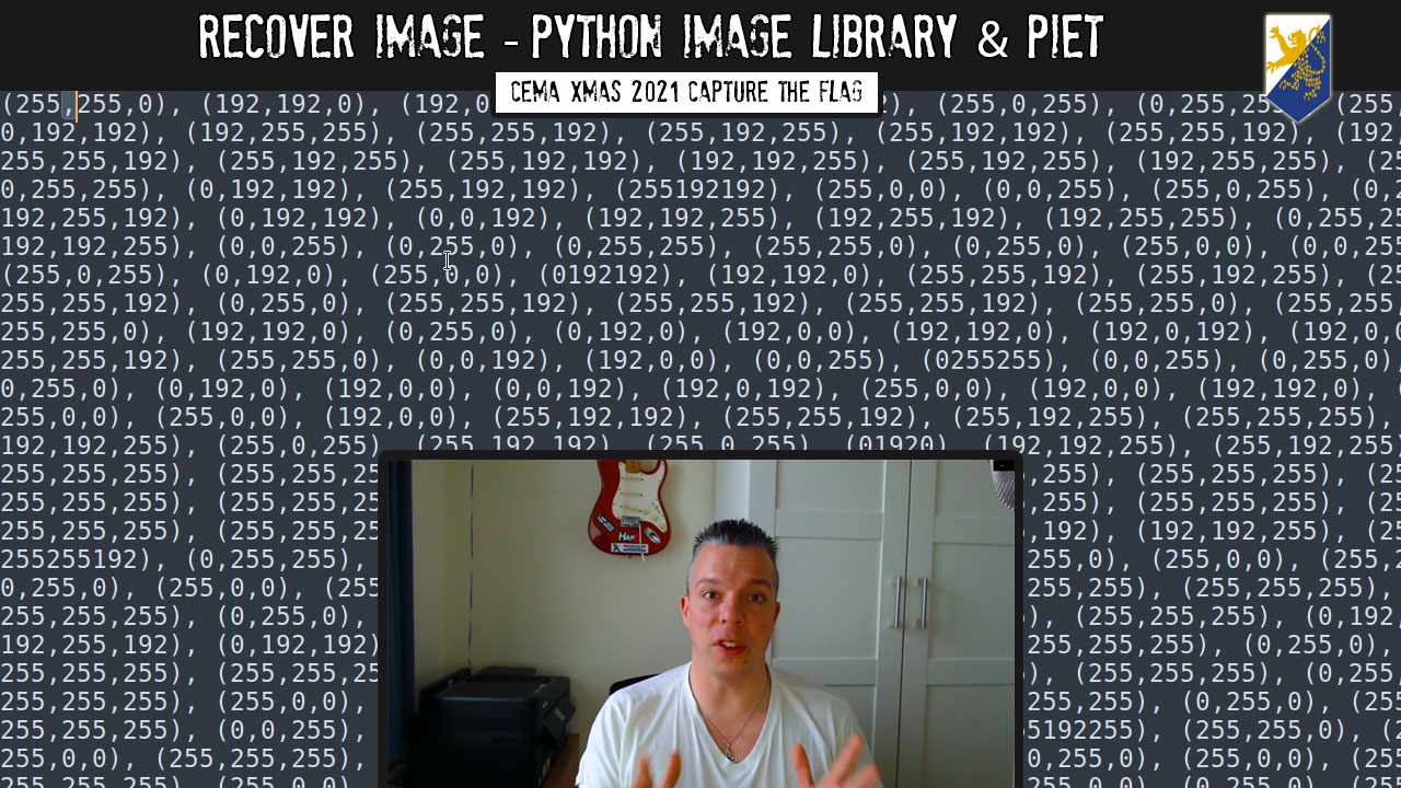 CEMA CTF 3/6 – Image Data Obfuscation – Python Image Library & Piet