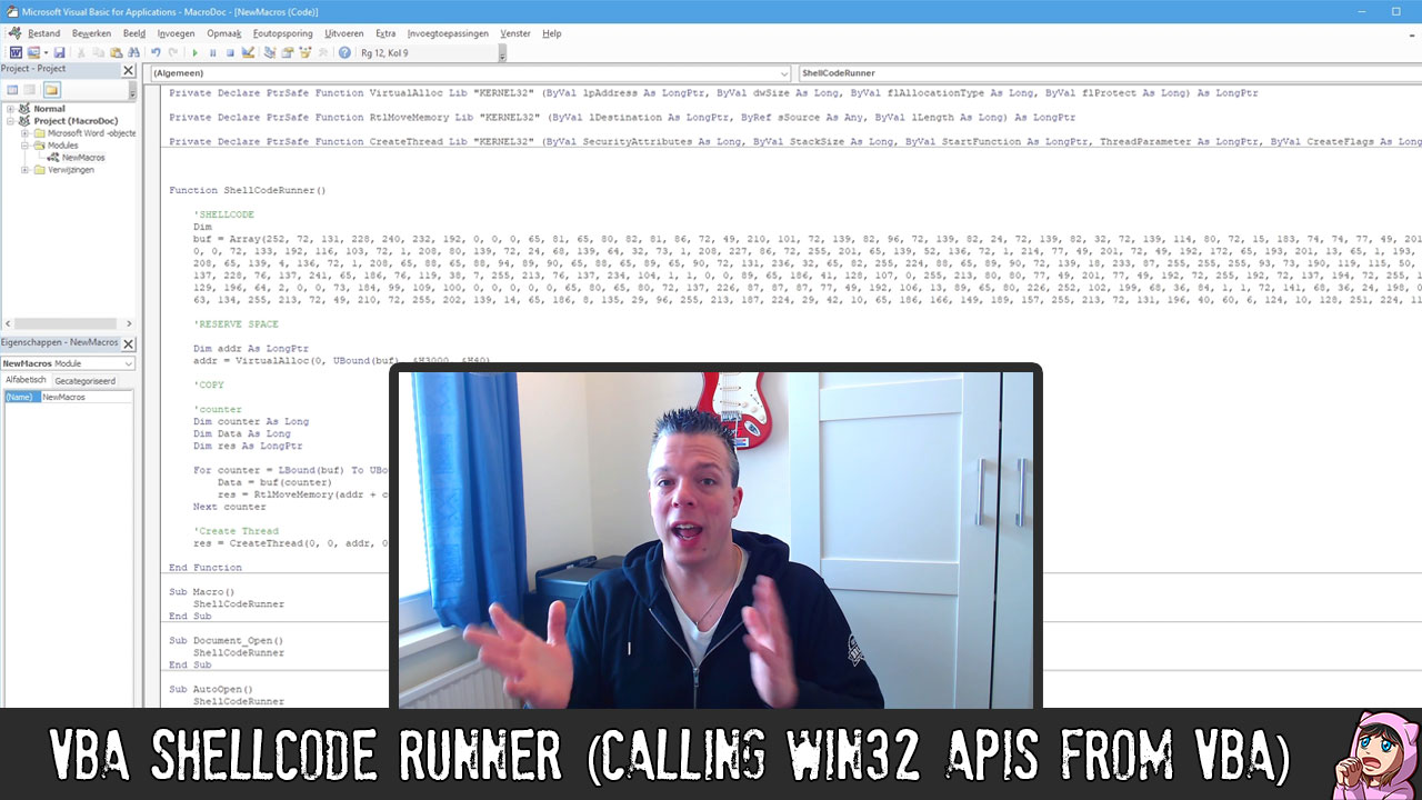 ED46 – VBA Shellcode Runner (Calling Win32 APIs from VBA)